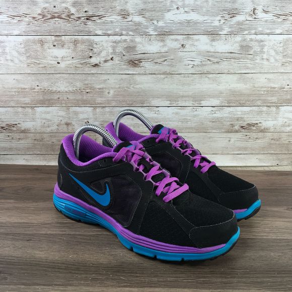 Nike Shoes - Nike Dual Fusion Run Womens 7 Black Purple Blue